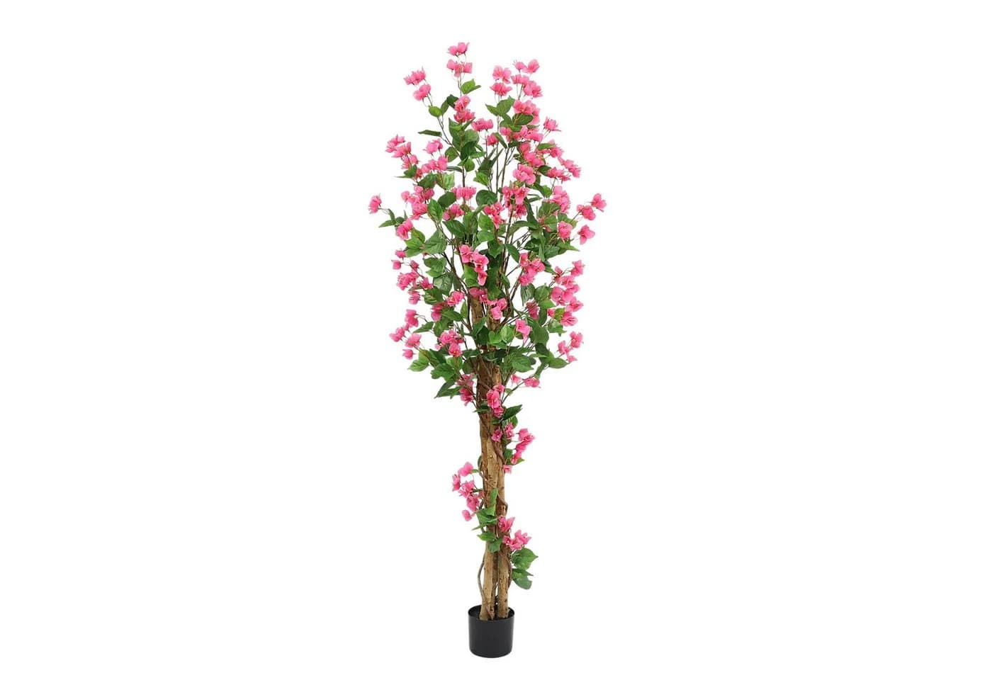 Arnusa Kunstpflanze Bougainvillea Rosa 180 cm mit Echtholz-Stamm - Bild 2