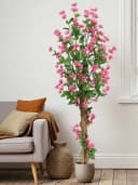 Arnusa Kunstpflanze Bougainvillea Rosa 180 cm mit Echtholz-Stamm Bild 3