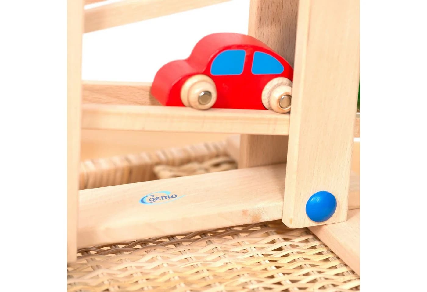 Coemo Holzkugelbahn 8-tlg. Bunt mit 7 mobilen Teilen - Bild 4