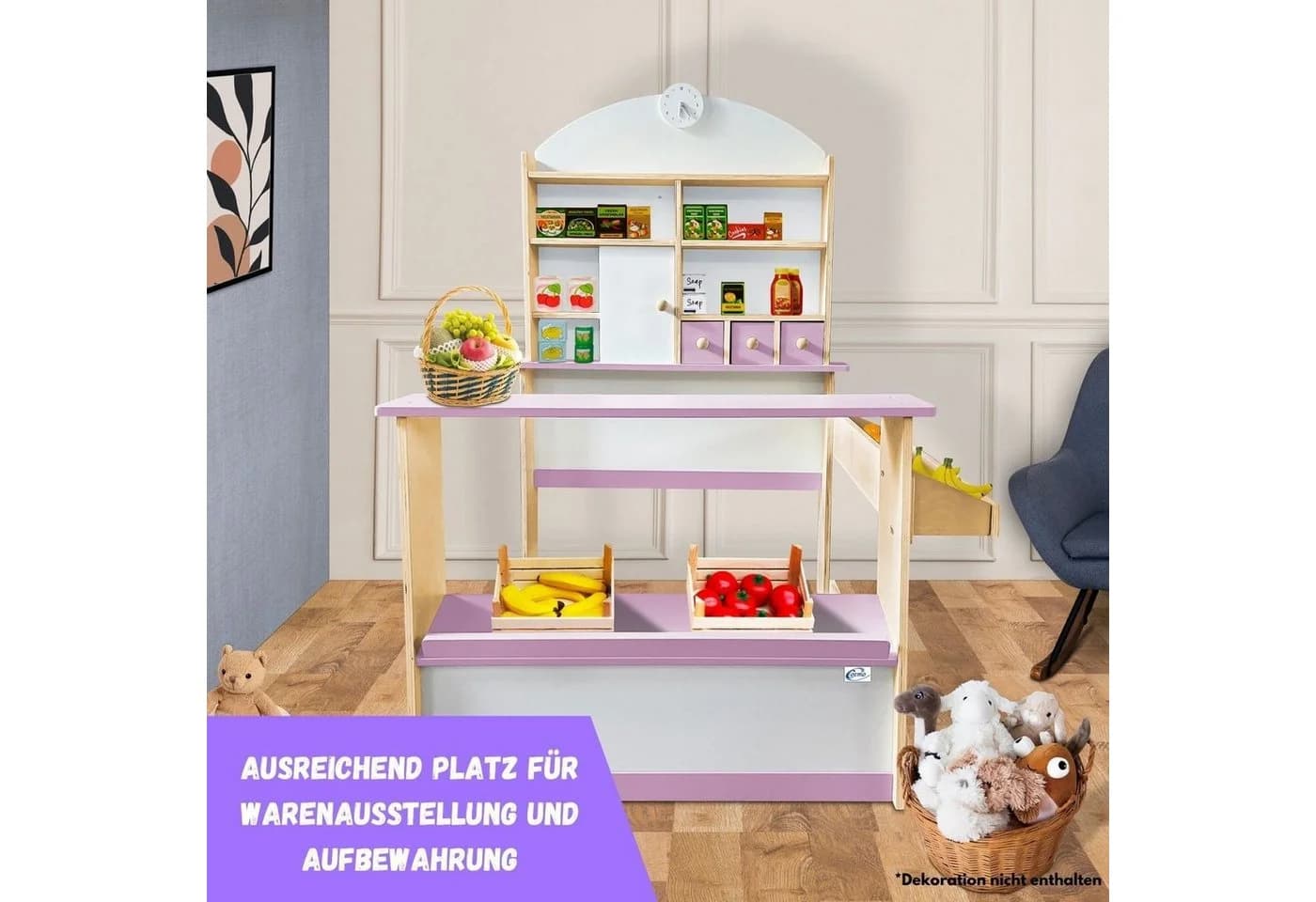 Coemo Kaufladen LILLY Rosa Holz Verkaufsstand Tante-Emma-Laden - Bild 2