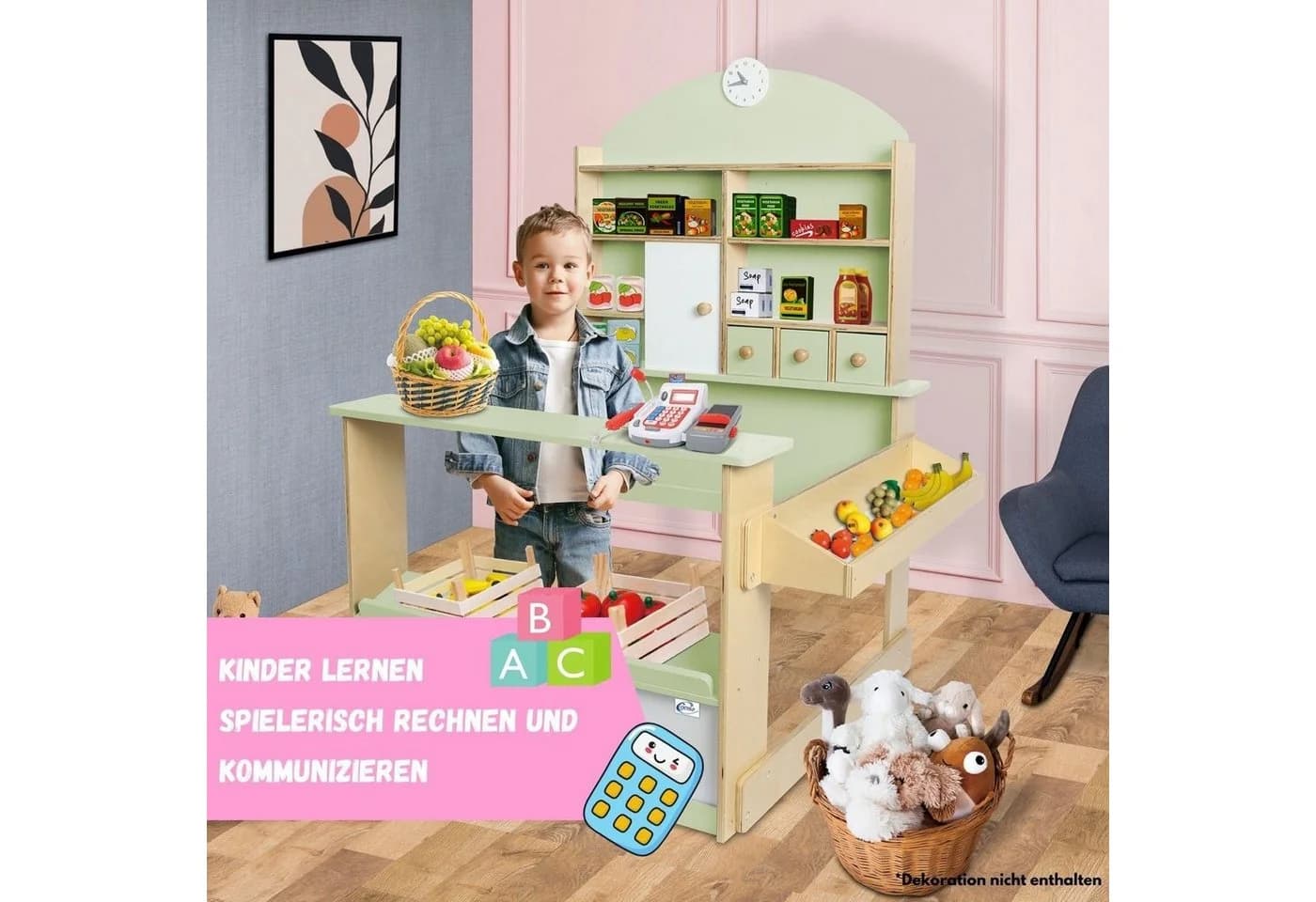Coemo Kaufladen Lilly mintgrün/weiß Holz Spielzeug - Bild 5