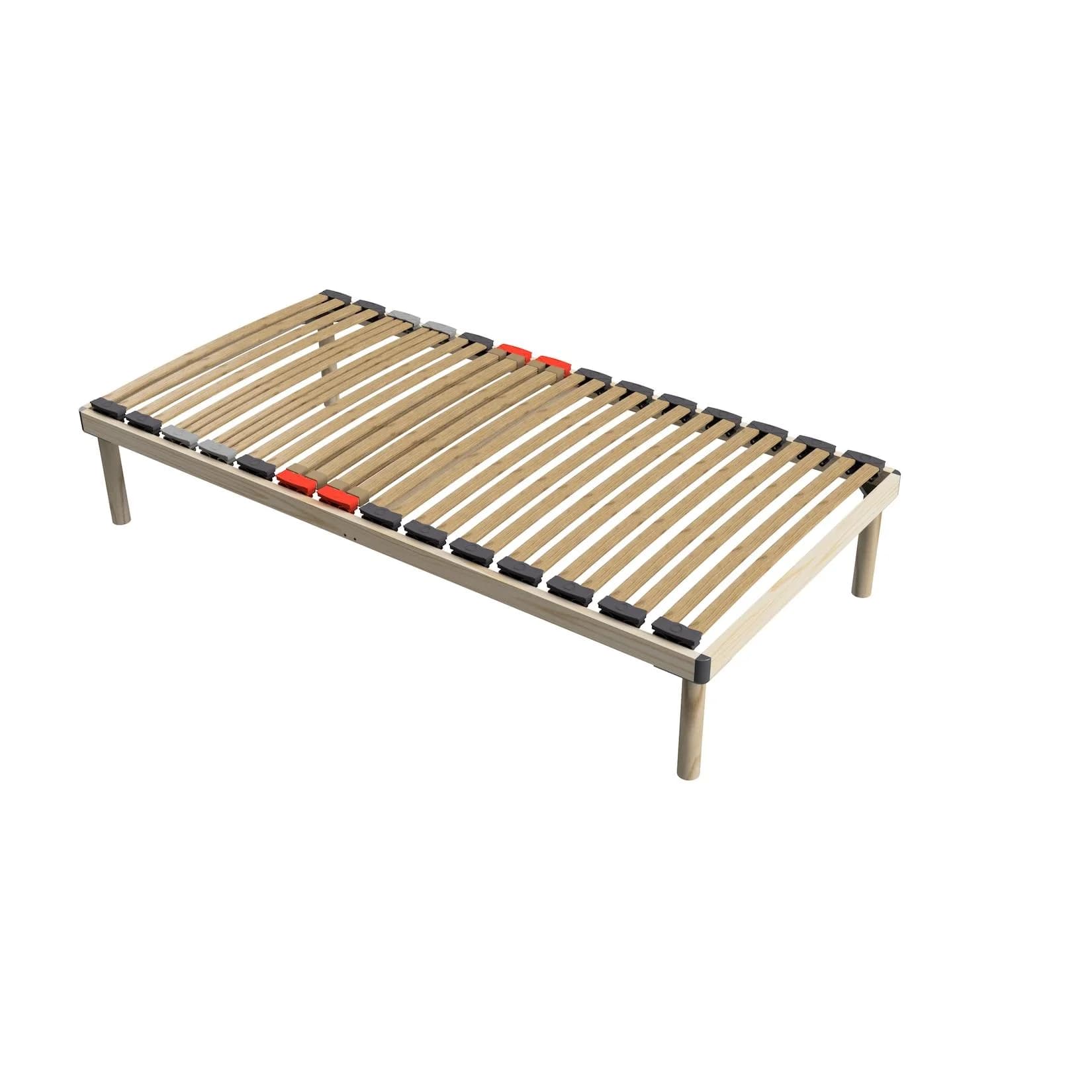 Coemo Bettgestell mit Lattenrost DORADO 100 x 200 cm Massivholz Buche