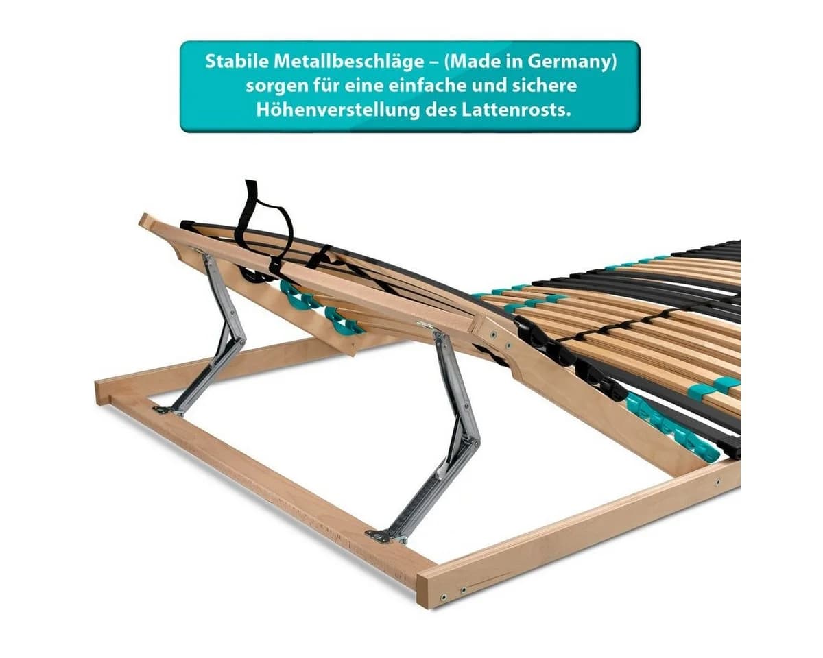 Coemo 7-Zonen Lattenrost DRÖMSON mit verstellbarem Kopfteil - Bild 2