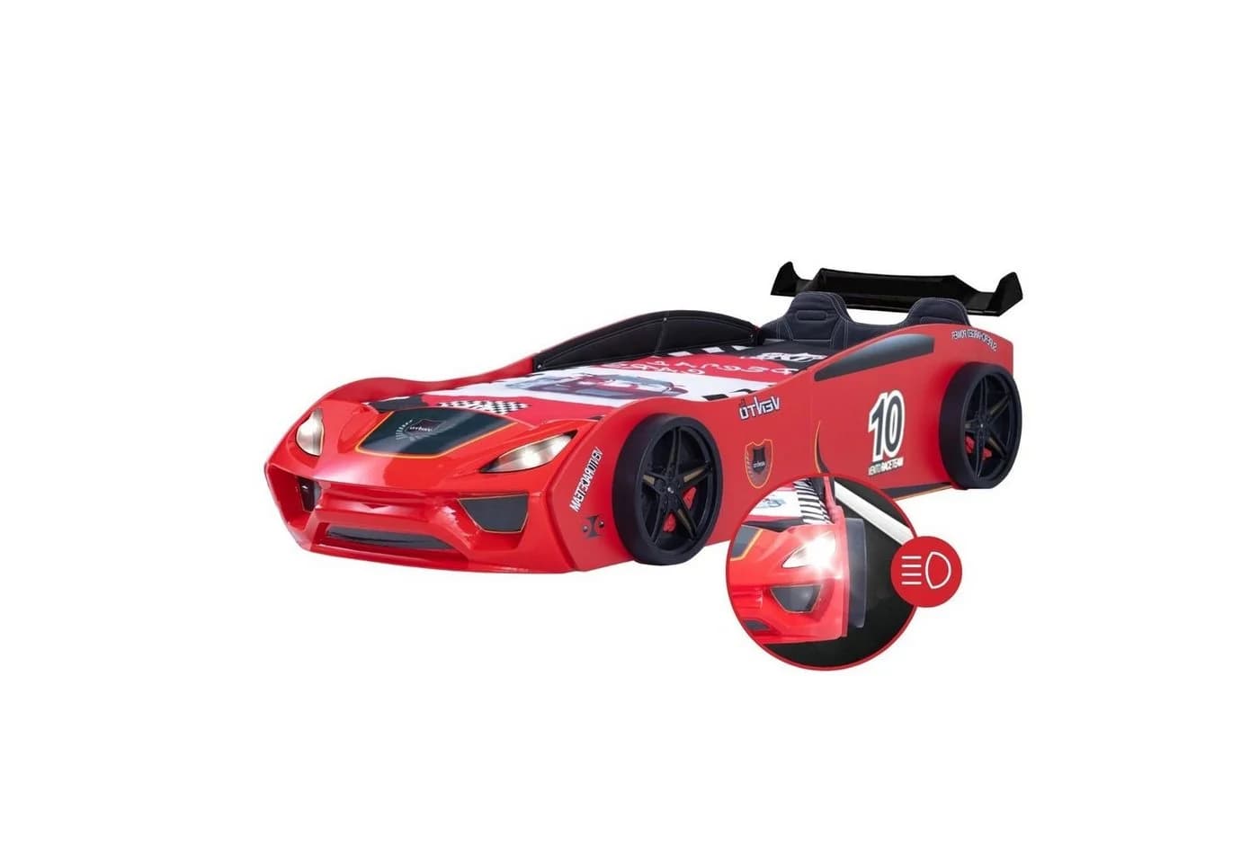 Coemo Dream Racer Rennwagenbett Rot LED-Licht - Bild 2