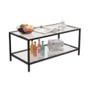 Mein-Regal Wohnzimmertisch GLASGOW Schwarz Metall Glas Bild 1