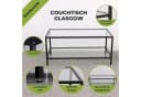 Mein-Regal Wohnzimmertisch GLASGOW Schwarz Metall Glas Bild 2