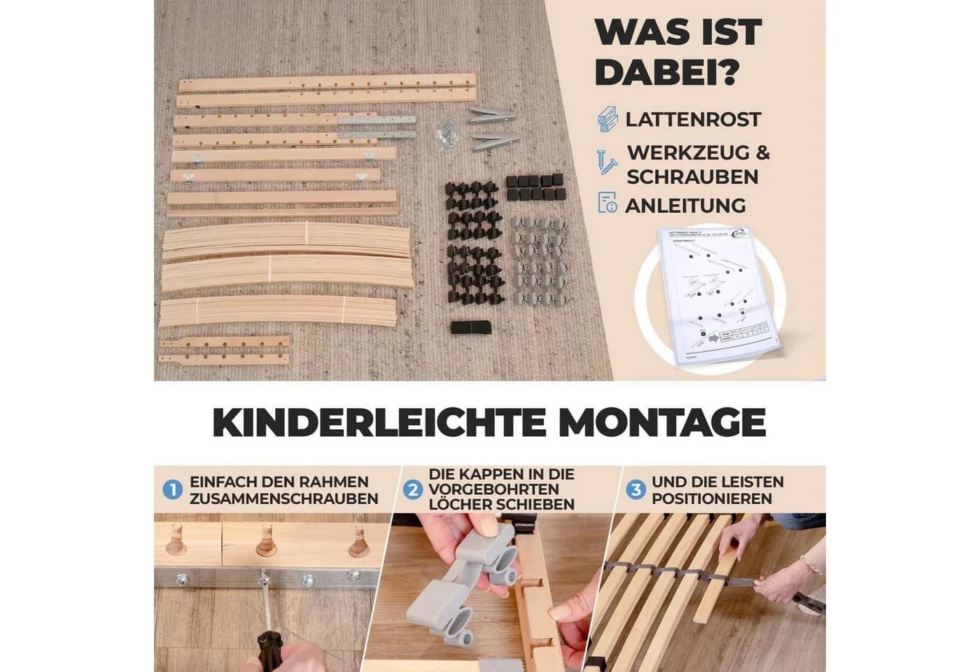 Coemo Lattenrost ERGO K mit verstellbarem Kopfteil - Bild 4