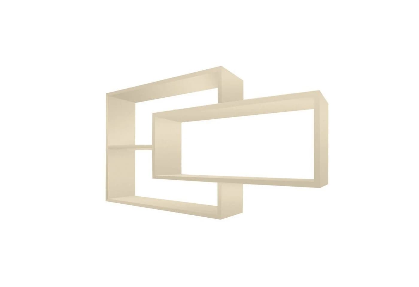TRAUMMÖBEL Wandregal KARO Modernes Schweberegal Beige - Bild 2