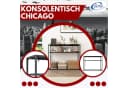 Coemo Konsolentisch CHICAGO Schwarz Metall 2 Ebenen Bild 5