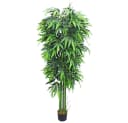 Kunstbambus Groß Kunstpflanze Künstliche Pflanze Kunstbaum Deko Baum 210 cm, Decovego Bild 2