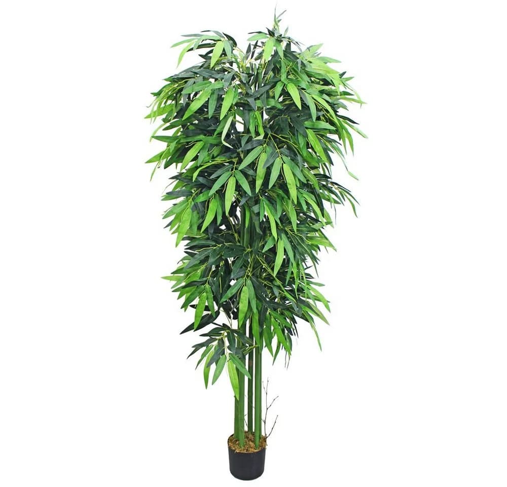 Kunstbambus Groß Kunstpflanze Künstliche Pflanze Kunstbaum Deko Baum 210 cm, Decovego - Bild 2