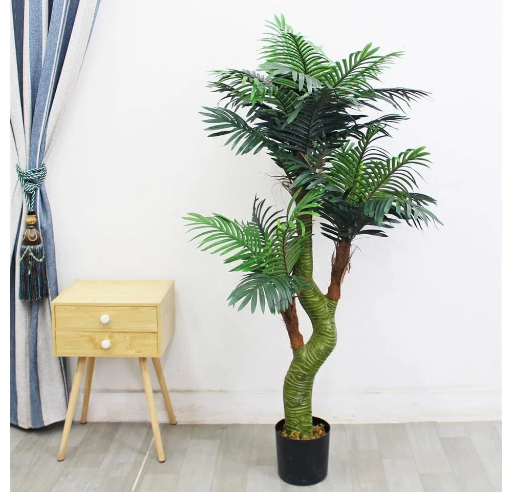 Decovego Kunstpalme Cycuspalme 165 cm mit Topf Grün