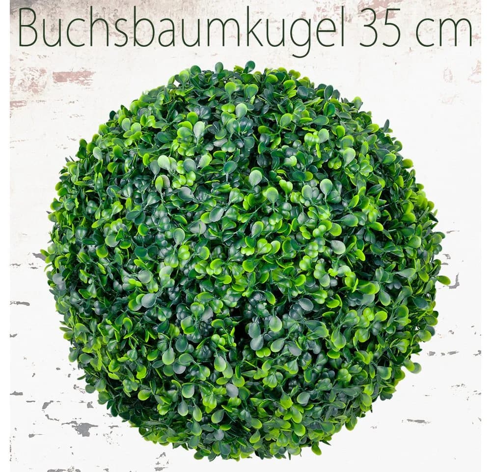 Decovego Buchsbaumkugel 35 cm Grün Kunstpflanze Deko