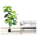 Decovego Kunstbaum Monstera Fensterblatt 140 cm Grün Bild 3