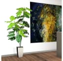 Decovego Kunstbaum Monstera Fensterblatt 140 cm Grün Bild 5