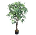Decovego Kunstbaum Ahorn 120 cm mit Echtholz Bild 2