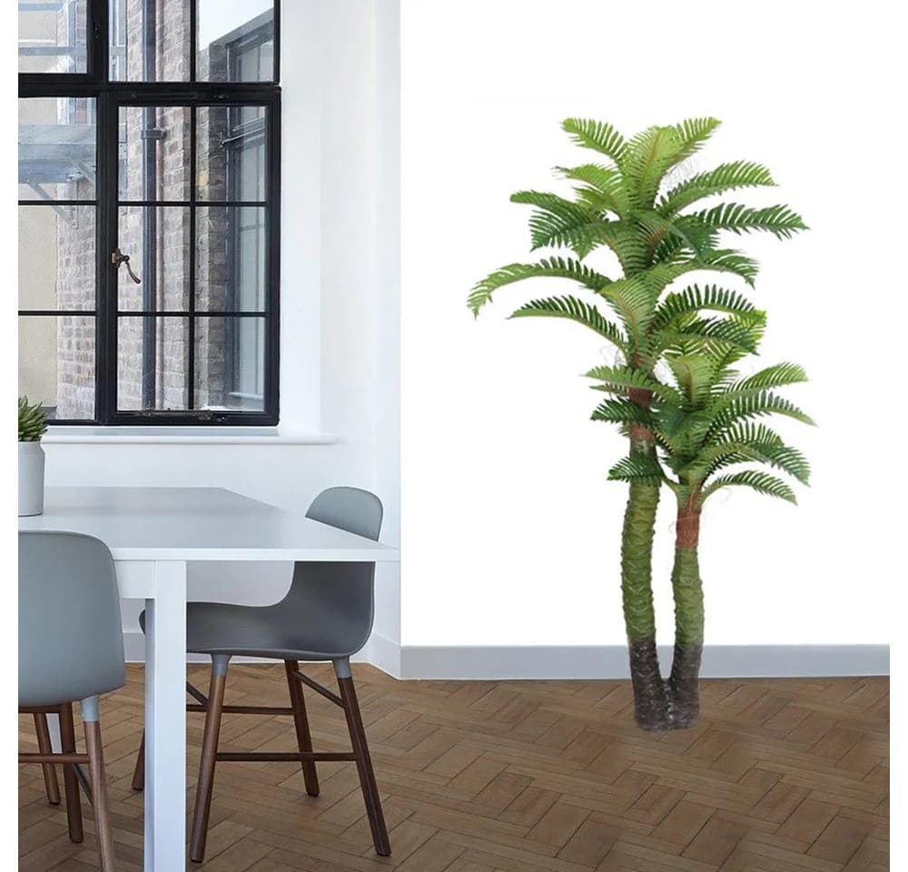 Decovego Künstliche Königspalme 140 cm Grün - Bild 4