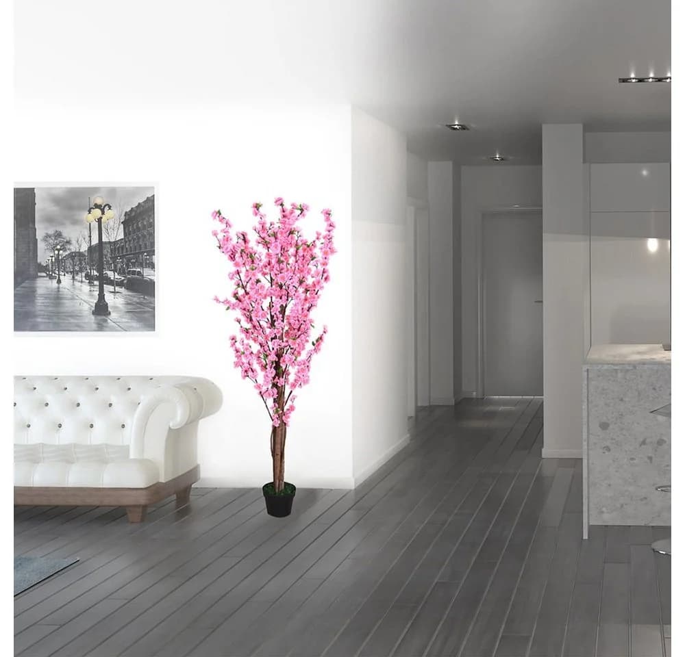 Decovego Kunstbaum Pfirsichbaum 160 cm mit Topf - Bild 5