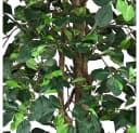 Decovego Kunstbaum Schefflera 125 cm mit Echtholz Bild 5