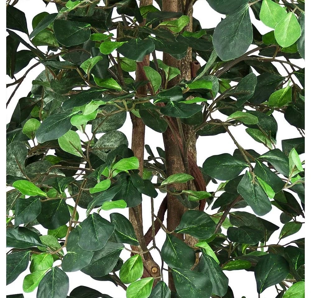 Decovego Kunstbaum Schefflera 125 cm mit Echtholz - Bild 5