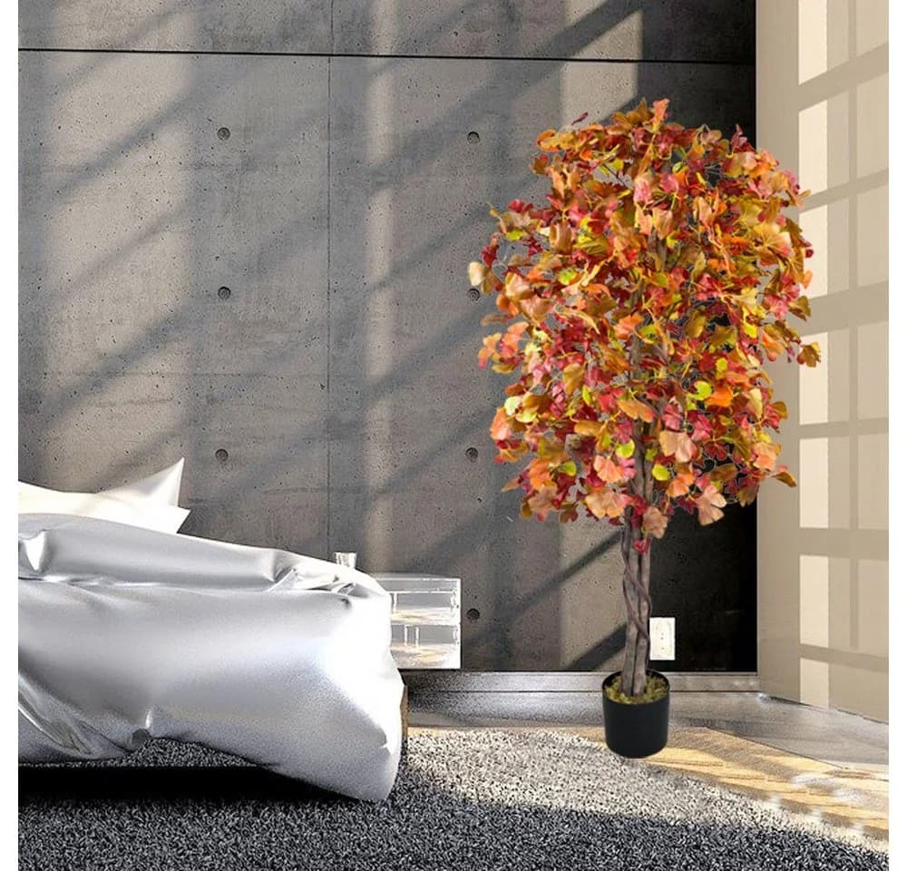 Decovego Kunstbaum Ginkgo 180 cm Echtholz - Bild 4