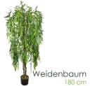 Kunstbaum Weide Weidenbaum Künstliche Pflanze mit Echtholz 180 cm, Decovego Bild 1