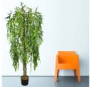 Kunstbaum Weide Weidenbaum Künstliche Pflanze mit Echtholz 180 cm, Decovego Bild 3