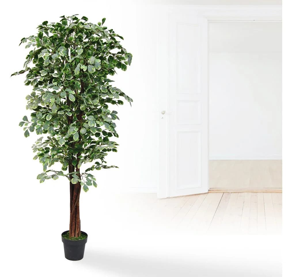 Kunstbaum Ficus Benjamin Kunstpflanze 180 cm - Bild 3
