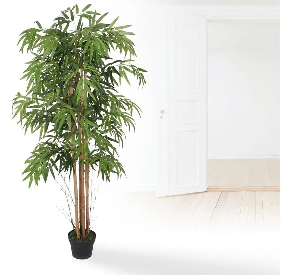Decovego Kunstbambus 150 cm Grün mit Topf - Bild 3