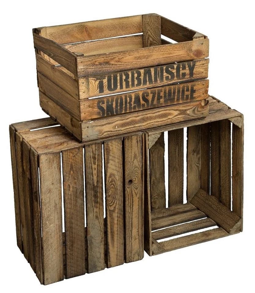 Kistenkolli Altes Land Allzweckkiste 3 x Holzkisten TS -geflammt (Spar-Set, 3er Set) - Bild 2