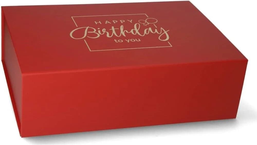 ideas in Boxes Geschenkbox Happy Birthday Rot Matt Magnetbox - Bild 2