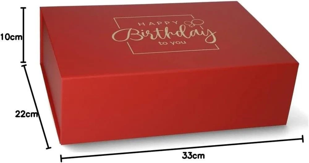 ideas in Boxes Geschenkbox Happy Birthday Rot Matt Magnetbox - Bild 3