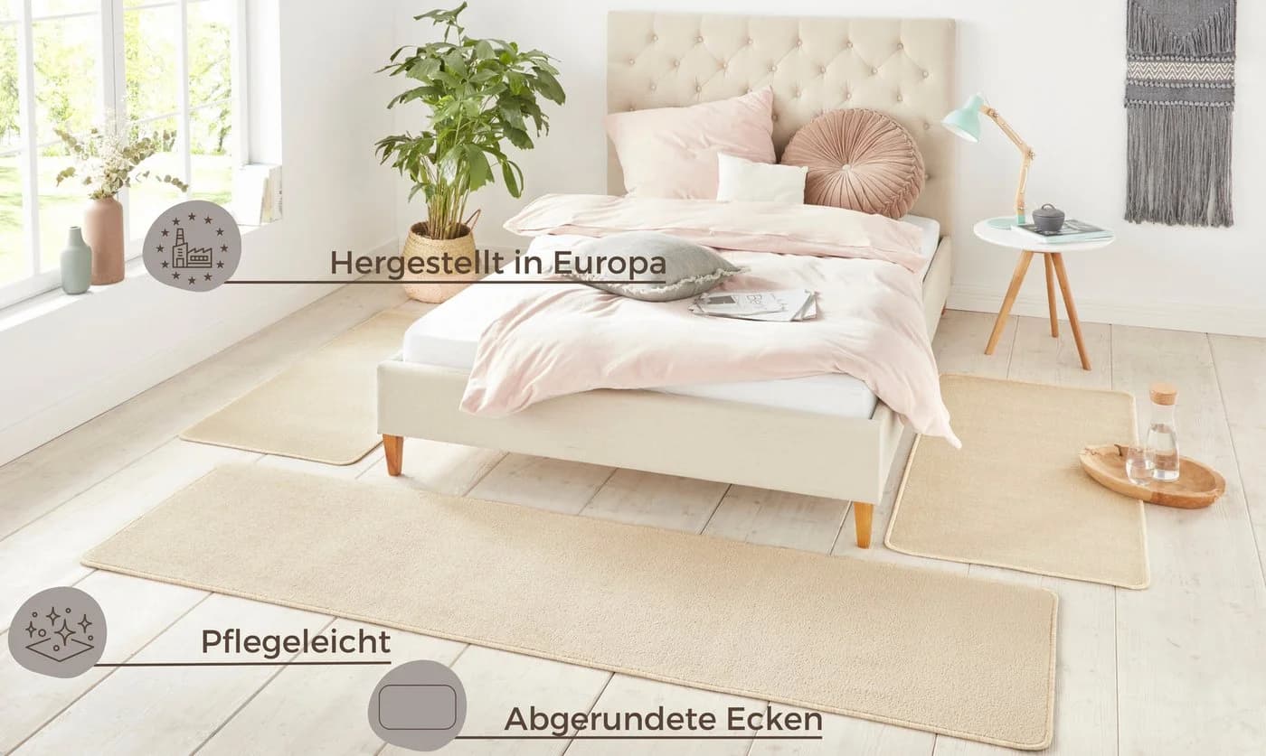 HANSE HOME Bettumrandung Shashi 3-tlg. Beige Polypropylen - Bild 3