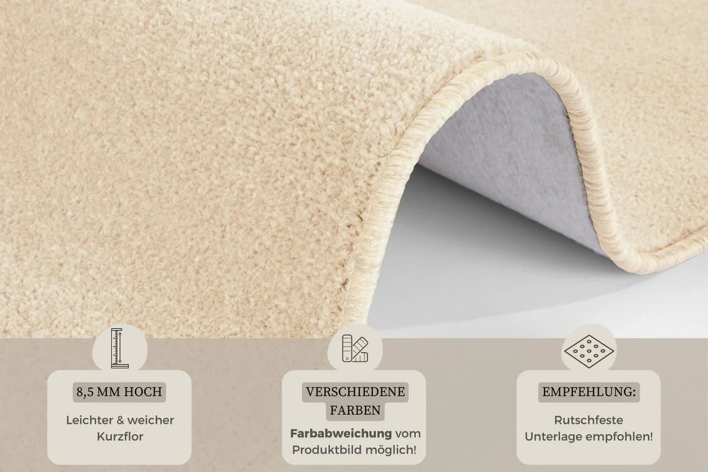 HANSE HOME Bettumrandung Shashi 3-tlg. Beige Polypropylen - Bild 4