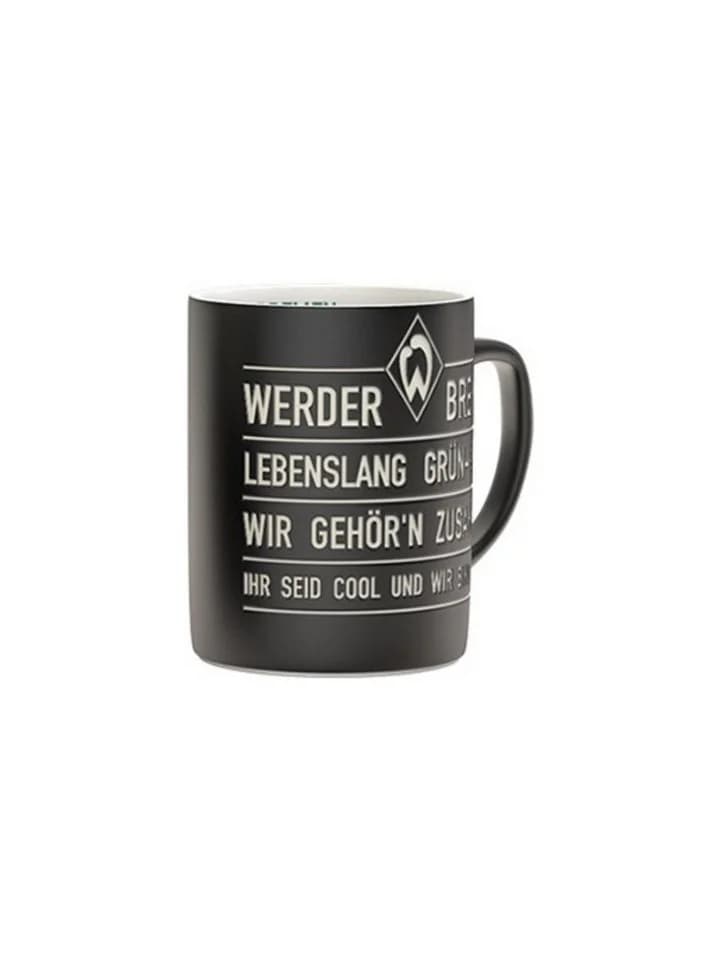 Werder Bremen Tasse „Hymne“ Keramik Grün-Weiß