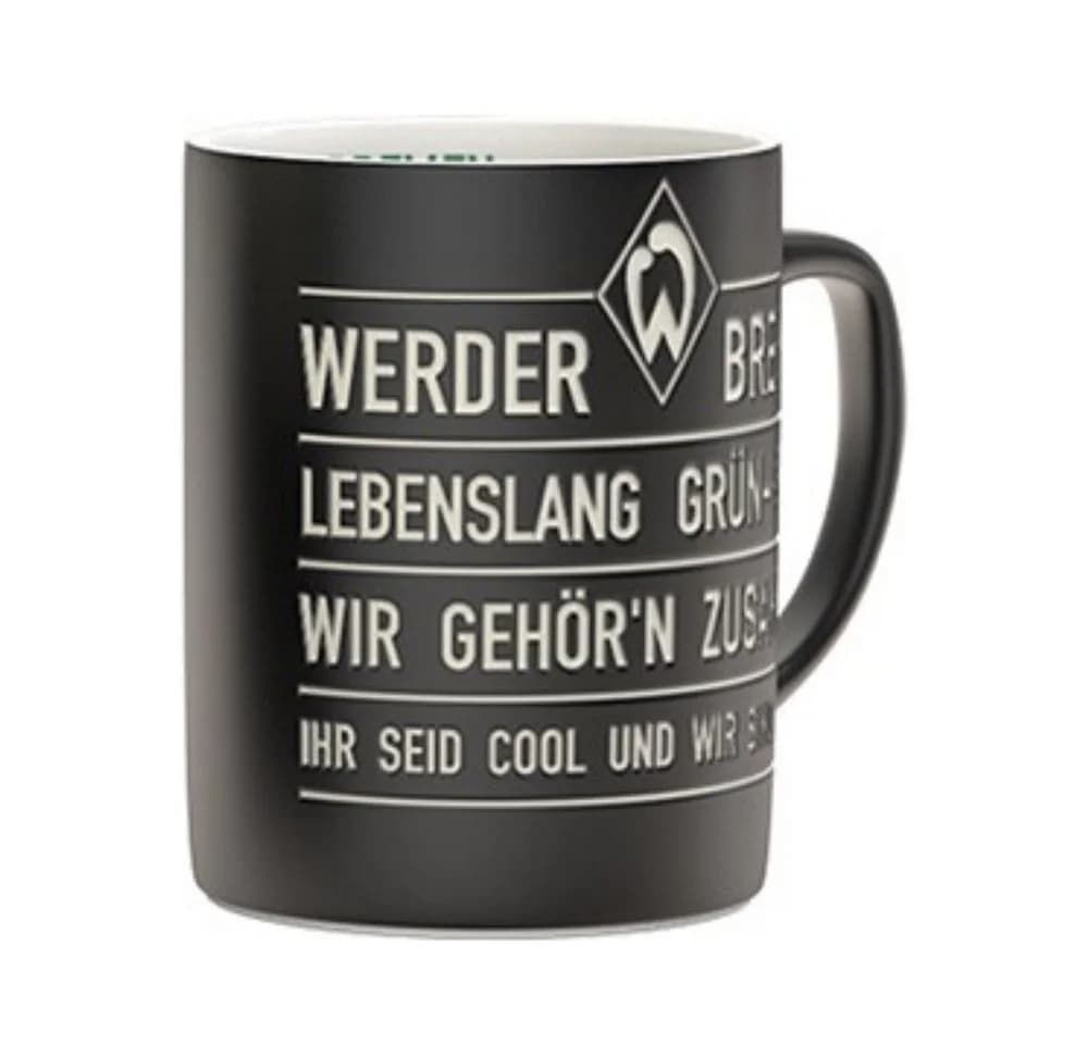 Werder Bremen Tasse „Hymne“ Keramik Grün-Weiß - Bild 2