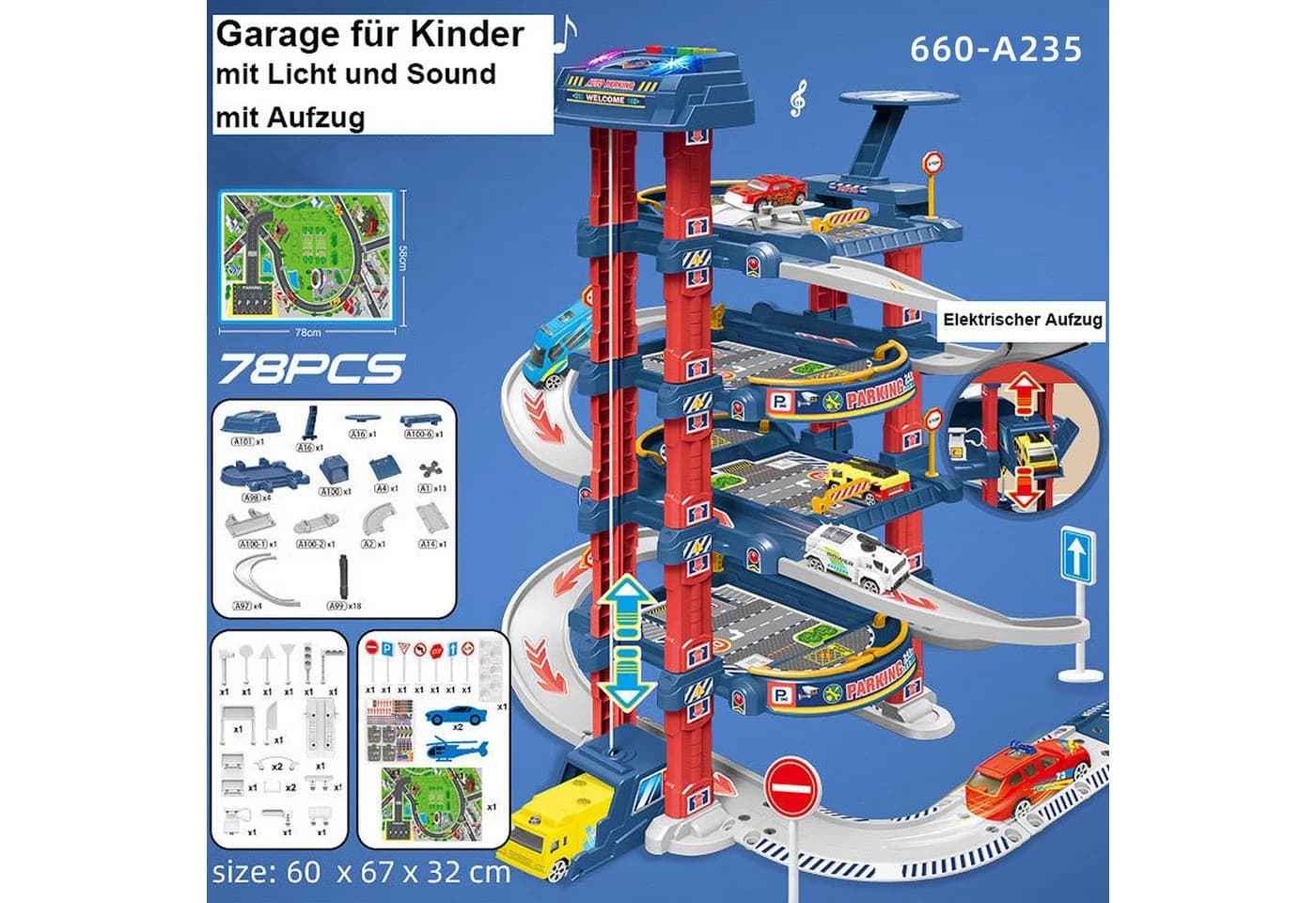 Esun Spiel-Parkgarage mit Licht und Sound - Komplettset - Bild 5