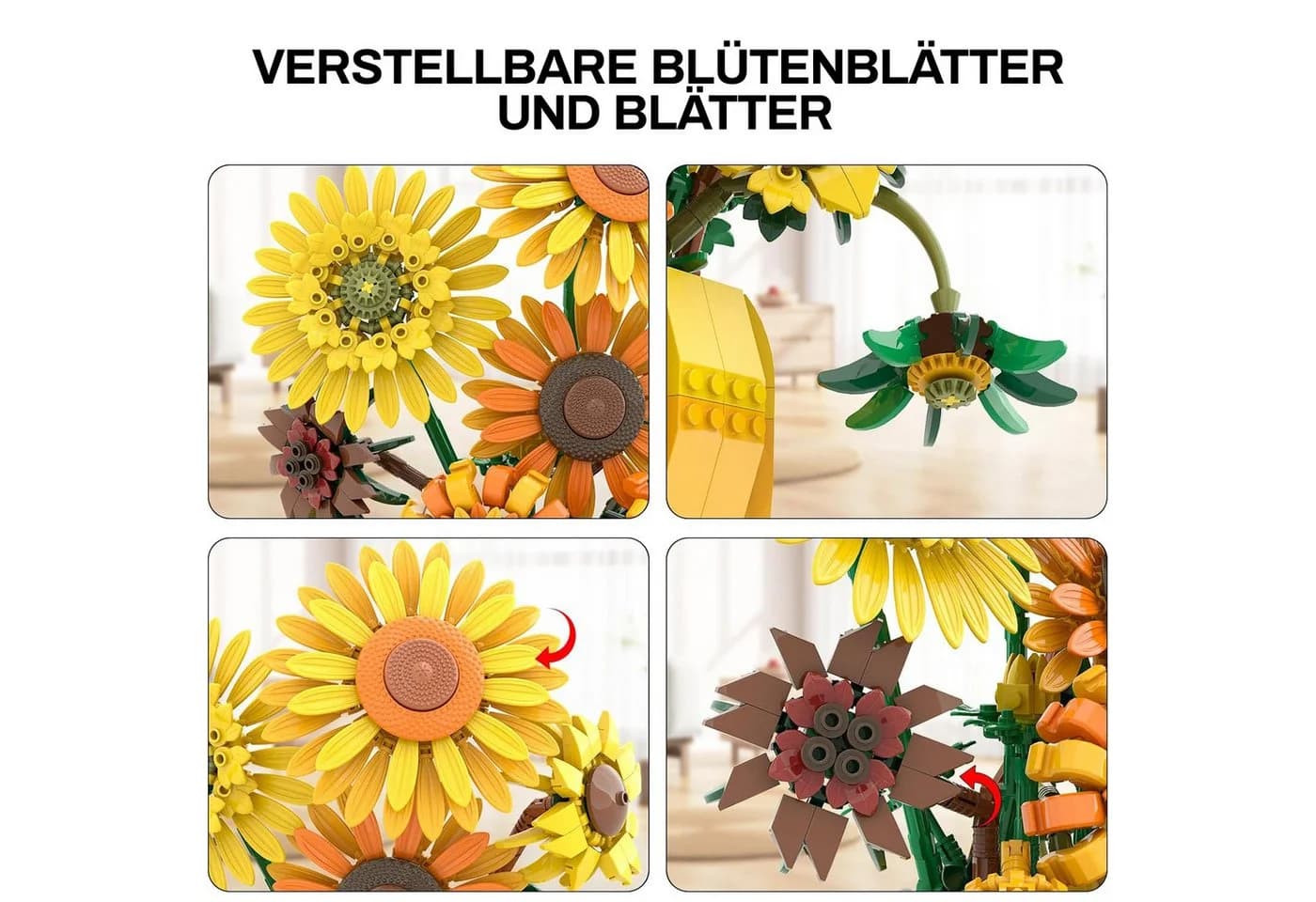 Esun Blumen Set Van Gogh Sonnenblumen 1009 Teile ABS Kunststoff