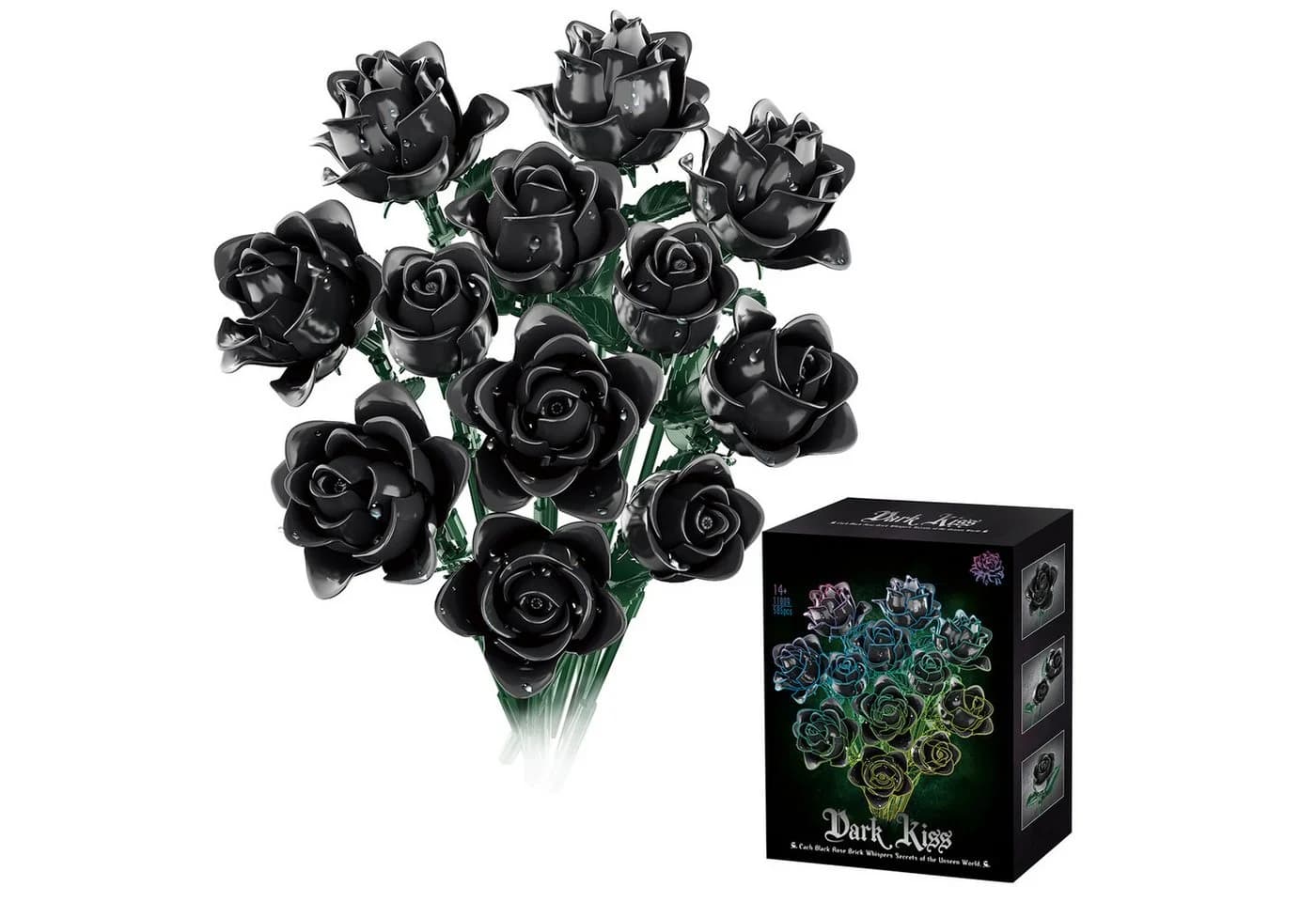 Esun 585-teiliges Schwarz-Rosen Bau-Set ABS-Kunststoff Komplettset - Bild 2