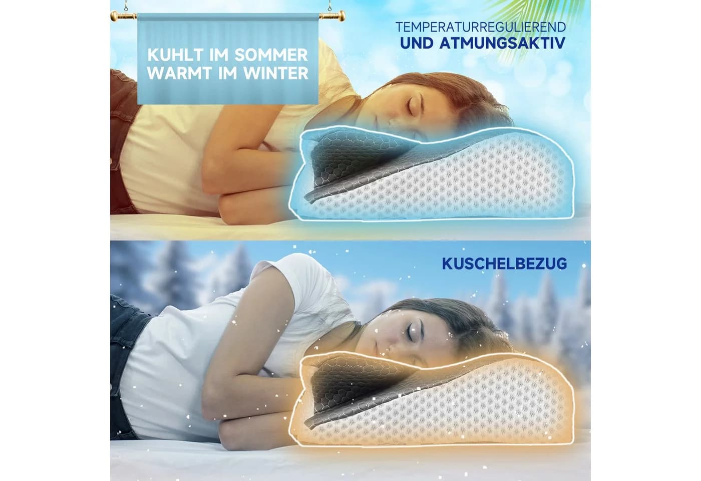 Esun Kissenbezug für IDEA Nackenkissen mit Kühl- und Wärmeeffekt - Bild 4