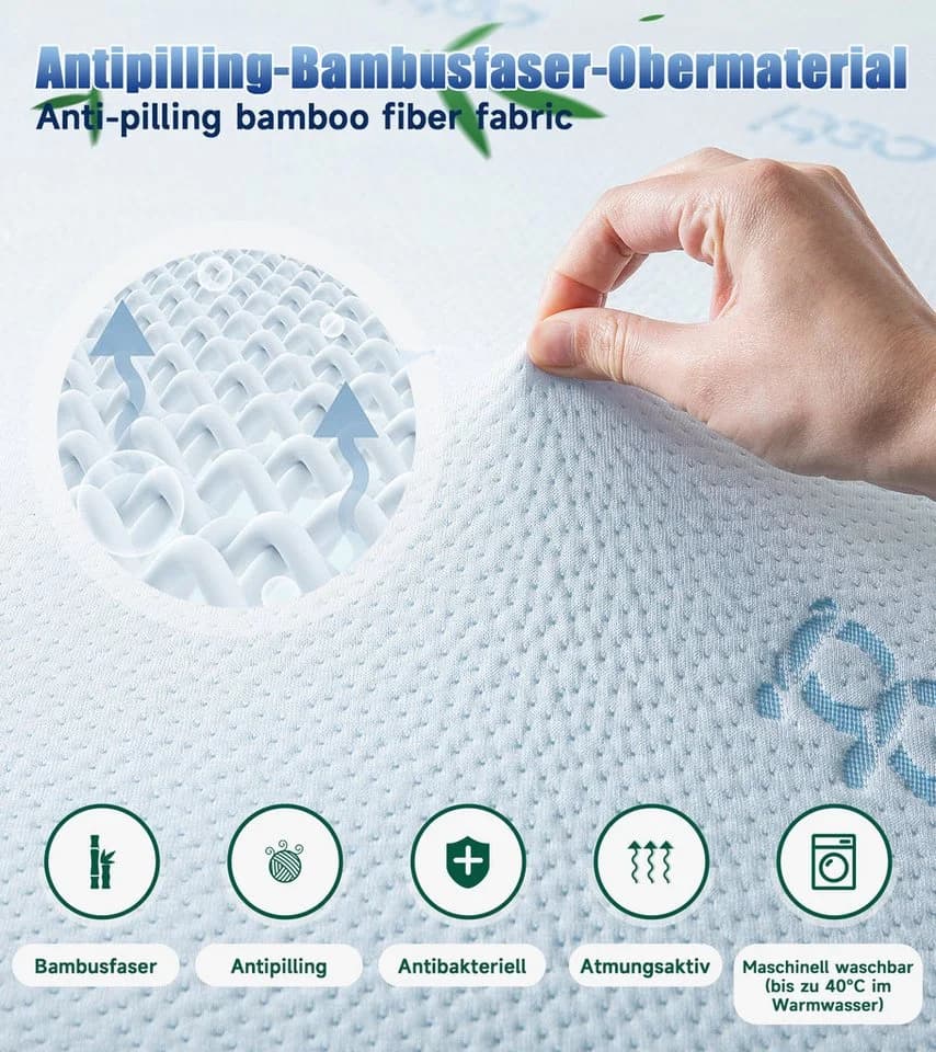 Esun Gel Matratzen Topper 7,5 cm mit 7-Zonen-Ergonomie - Bild 5