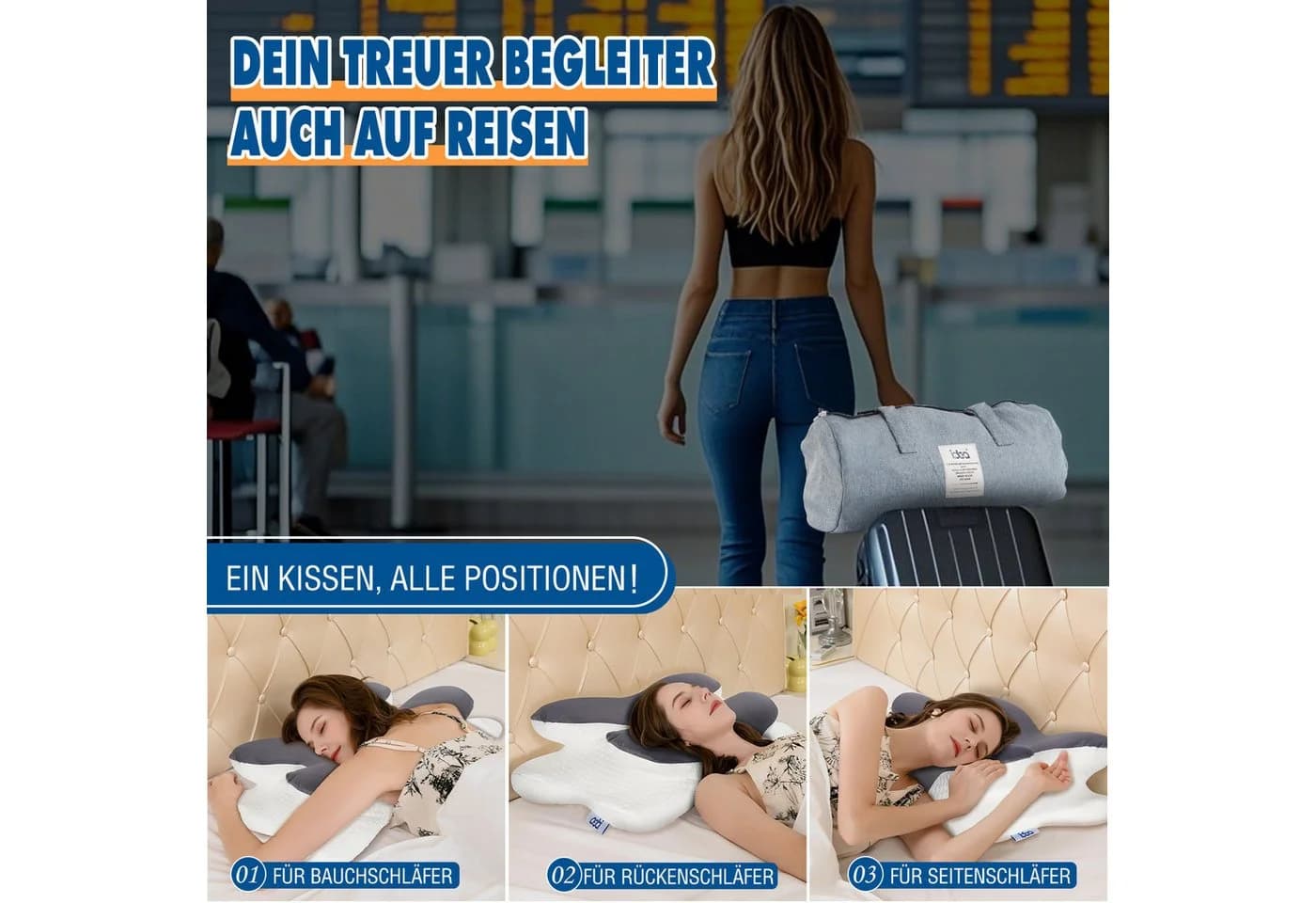 Esun Kopfkissen Nackenkissen Memory Foam Kissen Nackenstützkissen - Bild 3