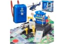 Esun Spiel-Feuerwehrwache Parkhaus Set Tragbar Rucksack Design Blau Bild 2