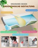 Esun Memory Foam Kopfkissen Nackenstütze Grau 2 Höhen Bild 1