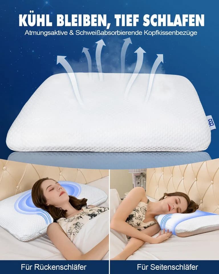 Esun Kopfkissen Ergonomisches Memory Foam Kissen - Bild 5