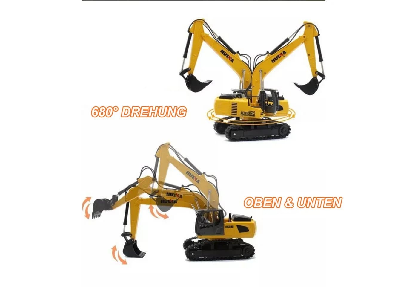 Esun RC-Truck Komplettset mit Bagger, 2.4GHz Fernsteuerung, 1:18 - Bild 5