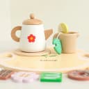 Esun Spielküche Tee Service Set Kinder Holz, 20-teiliges Teeset Bild 4