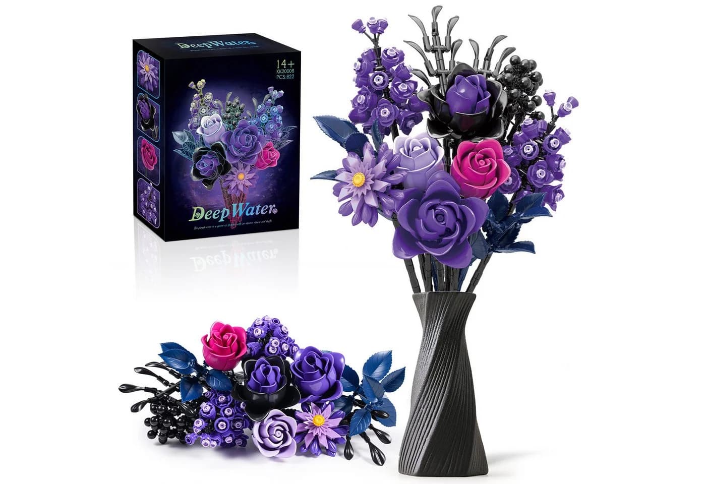 Esun Blumen Rosen für Erwachsene Spielzeug Flowers Bausteinen Spielbausteine - Bild 2