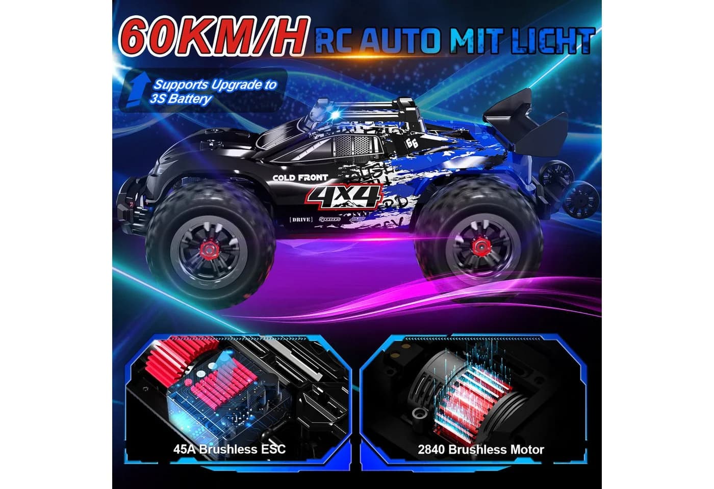 Esun RC-Auto 1:14 Brushless 50 km/h 4WD Offroad - Bild 4
