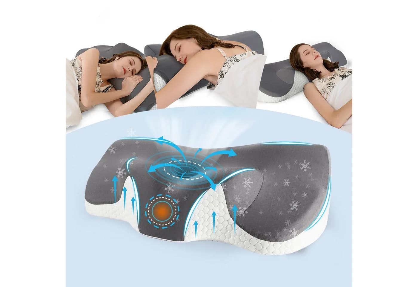 Esun Kopfkissen Nackenstützkissen Memory Foam Seitenschläfer - Bild 2